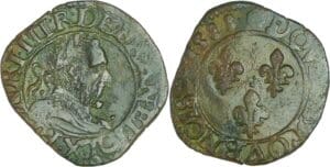 France - Henri III (1574-1589) - Double tournois - 1588 X (Amiens)