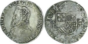 Pays-Bas Espagnol - Philippe II d' Espagne (1555-1598) - 1/5 d'écu SD (Dordrecht)