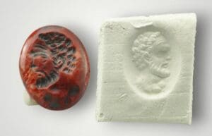 Romain, Italie - Intaille en marbre (patriarche barbu) -  1er / 2ème siècle ap. J.C.