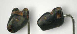 Mésopotamie, moyen orient - Petite tête de félin en pierre - 2ème mill av. J.C.