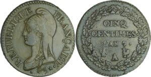 France - Directoire (1795-1799) - 5 centimes Dupré - grand module - An 7/5 A/B (Paris) vase/coq