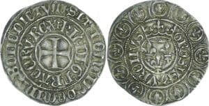 France - Charles VI (1380-1422) - Gros au lis (3 novembre 1413) (Rouen)