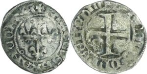 France - Charles VII (1422-1461) - Petit blanc aux trois lis (Orléans)