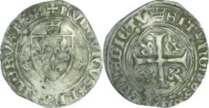 France - Louis XI (1461-1483) - Blanc à la couronne - 2ème émission (4 janvier 1474) - Paris