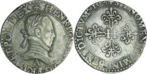 France - Henri III (1574-1589) - Franc au col plat - 1576 A (Paris)