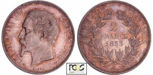 France - Napoléon III (1852-1870) - 2 francs tête nue 1853 A (Paris)