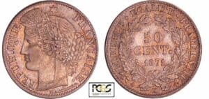 France - Troisième république (1871-1940) - 50 centimes Cérès 1871 K (Bordeaux)