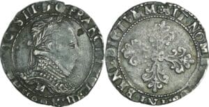 France - Henri III (1574-1589) - Demi-franc au col plat - 1590 M (Toulouse)