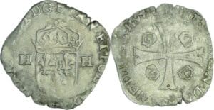 France - Henri III (1574-1589) - Douzain - 1er type - 1594 M (Toulouse)