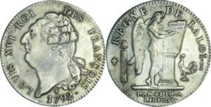 France - Constitution (1791-1792) - Ecu de 6 livres type FRANCOIS 1792 I (Paris)
