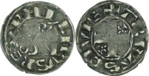 France - Philippe II Auguste (1180-1223) - Denier d'Arras - 2ème type