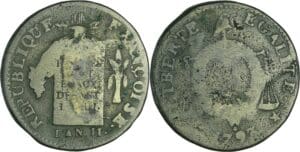 France - Convention (1792-1795) - 2 sols à la balance - An II - 1793 W• (Arras)