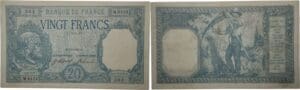 France - 20 francs (Bayard) Type 1916 - 03/01/1919