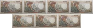 France - 50 francs (Jacques Coeur) Type 1941 - Lot de 7 billets