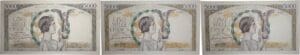 France - 5000 francs (Victoire) Type 1934 - Lot de 3 billets