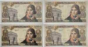 France - 100 NF (Bonaparte) Type 1959 - Lot de 4 billets