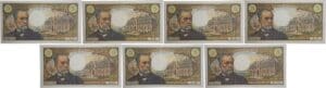 France - 5 francs (Pasteur) Type 1966 - Lot de 7 billets