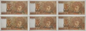 France - 10 francs (Berlioz) Type 1972 - Lot de 6 billets
