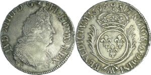 France - Louis XIV (1643-1715) - ½ écu aux palmes - 1695 AA (Metz)
