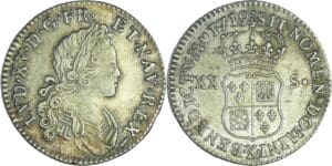 France - Louis XV (1715-1774) - XX sols de France-Navarre - 1719 X (Amiens)