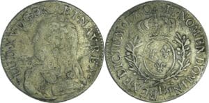 France - Louis XV (1715-1774) - 1/5 d'écu aux branches d’olivier - 1730 B (Rouen)