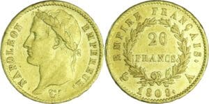 France - Napoléon 1er (1804-1814) - 20 francs revers empire 1809 A (Paris)
