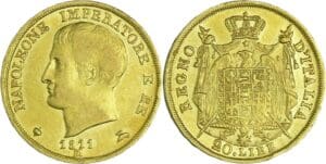 Italie - Règne d'Italie - 20 lire 2ème type - 1811 M (Milan)