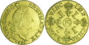 France - Louis XIV (1643-1715) - Double louis d’or aux 4 L - 1695 M (Toulouse)