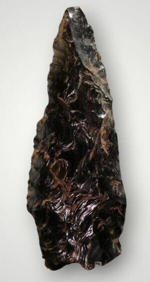 Précolombien - Mexique - Culture Aztèque ou Teotihuacan - Pointe de lance en obsidienne - 400 av. J.-C. / 900 ap.J.-C.