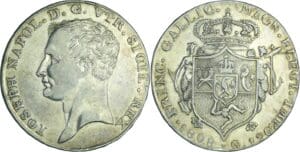 Italie - Royaume de Naples et des deux Siciles - Joachim Murat (1808-1815) - Piastre de 120 grana 1808