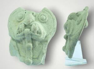 Précolombien - Guerrero - Tête de jaguar en terre cuite - 700 / 200 av. J.-C.