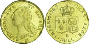 France - Louis XVI (1774-1792) - Double louis d’or au buste nu - 1787 B (Rouen)