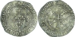 France - Charles VIII (1483-1498) - Blanc à la couronne de Bretagne - Nantes