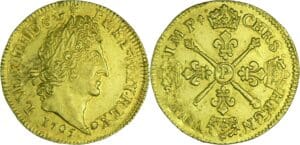 France - Louis XIV (1643-1715) - Louis d’or aux insignes, 1er type - 1705 P (Dijon)