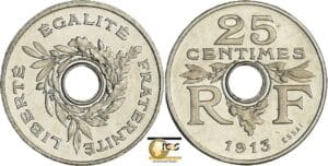 France - Troisième république (1871-1940) - Essai 25 centimes concours de Guis petit module 1913