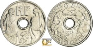 France - Troisième république (1871-1940) - Essai 25 centimes concours de Prouvé petit module 1913