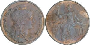 France - Troisième république (1871-1940) - 10 centimes flan mat 1898