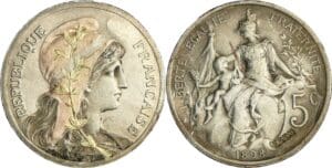 France - Troisième république (1871-1940) - Essai 5 centimes essai en creux, 1898