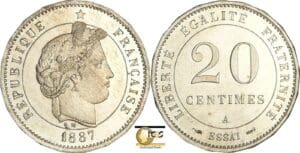 France - Troisième république (1871-1940) - Essai 20 centimes Merley type II 1887