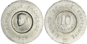 France - Troisième république (1871-1940) - 10 centimes François Rude 1909 essai aluminium