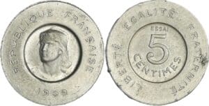 France - Troisième république (1871-1940) - 5 centimes François Rude 1909 essai aluminium