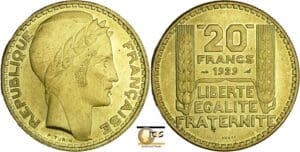 France - Troisième république (1871-1940) - Essai 20 francs Turin 1929 bronze aluminium