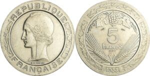 France - Troisième république (1871-1940) - Essai concours de 5 Francs Vézien Nickel 1933