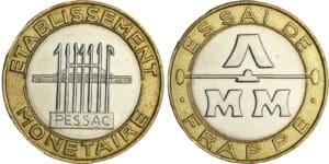 France - Cinquième république (1959- ) - Essai de frappe (10 francs Génie de la Bastille) ND (1988)