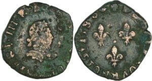 France - Henri III (1574-1589) - Double tournois - 1586 H (La Rochelle)