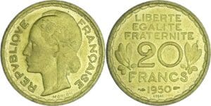 France - Quatrième république (1947-1959) - Essai concours Morlon de la 20 francs 1950