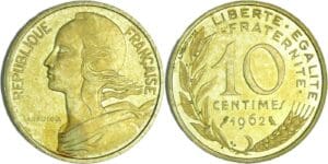 France - Cinquième république (1959- ) - Piéfort 10 centimes Marianne 1962