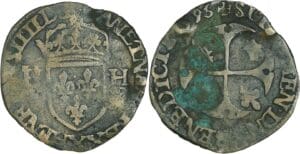 France - Henri IV (1589-1610) - Douzain - 2ème type - 1595 X (Amiens)