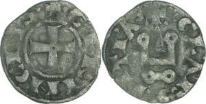 Achaïe - Guillaume II de Villehardouin - Denier tournois (Glarentza)