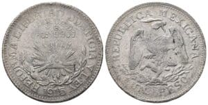 Mexique - 1 Peso 1915 Guerrero Avec 0,3 g d'or